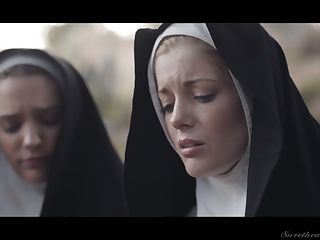 Two sinful nuns are licking each others pussies for the first time